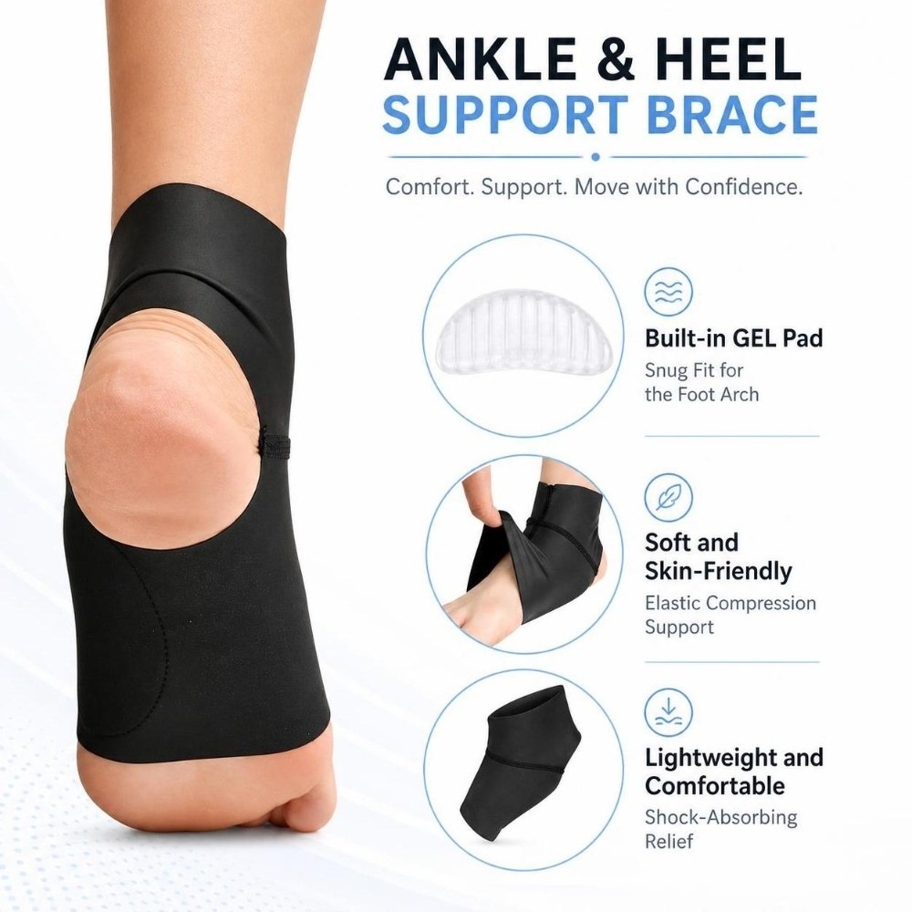 1 Pair Gel Inserts Arch Suppor - đánh giá và giá Ankle Brace Sock