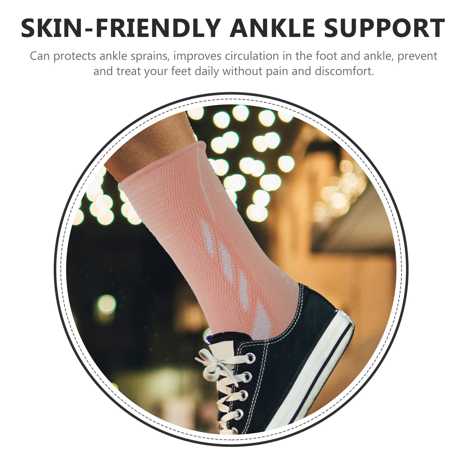 1Pair Pressure Socks Ankle Com - đánh giá và giá Ankle Brace Sock