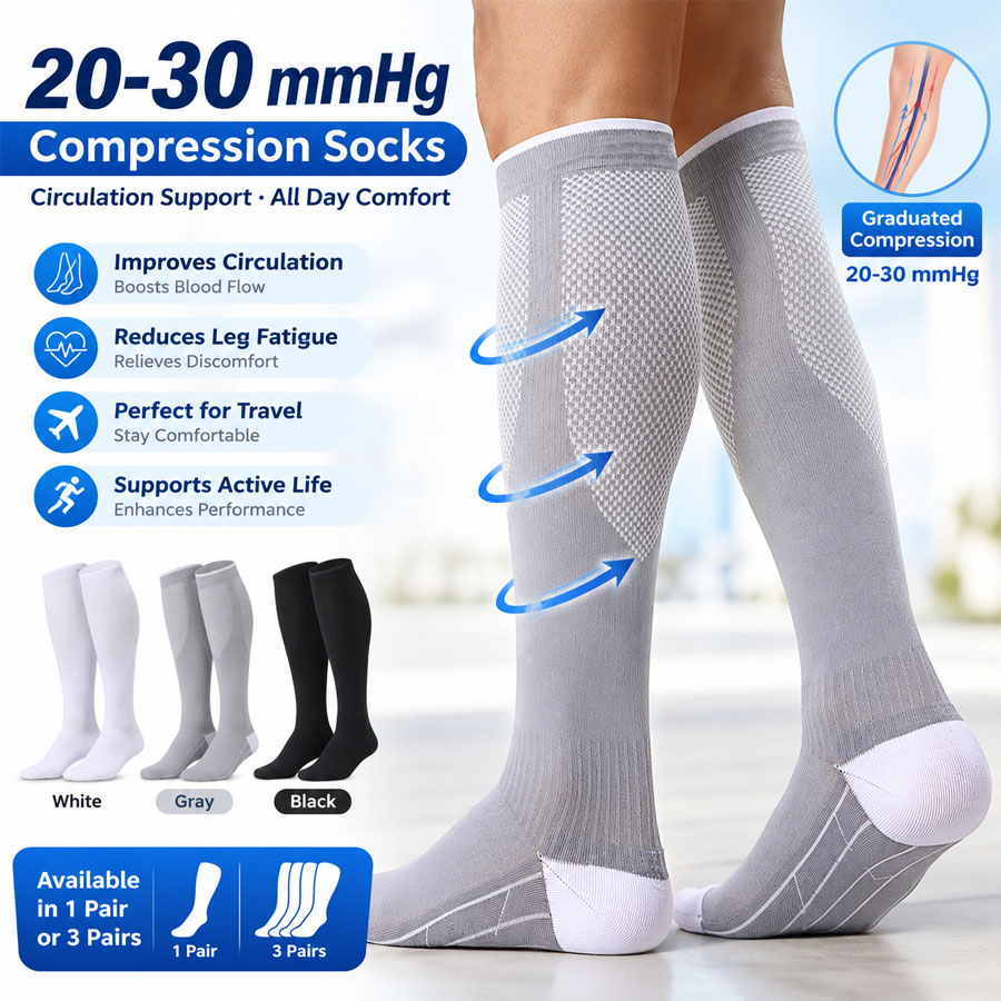 3/1 Pairs 20-30mmHg Compressio - đánh giá và giá Compression Sleeve Calf