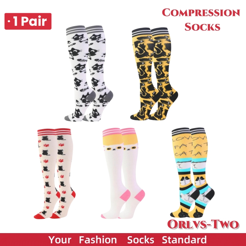 1 Pair Cute Cat Compression So - đánh giá và giá Compression Sock Medical